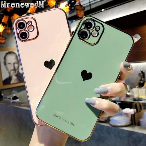 Luxury Gold Electroplating Phone Case For iPhone 12 Mini 11 Pro Max SE 20 X XR XS Max 7 8 Plus Silicone Solid Candy Color Cover