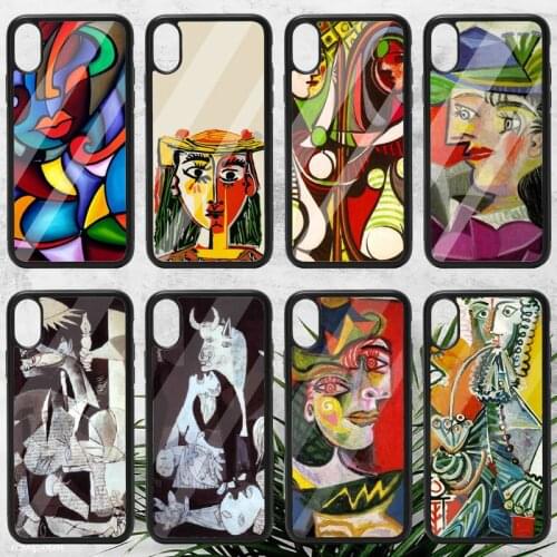 Art Picasso pattern Phone Case TPU For iPhone X XR XS 11 12 mini Pro MAX 6 6S 7 8 Plus SE 2020