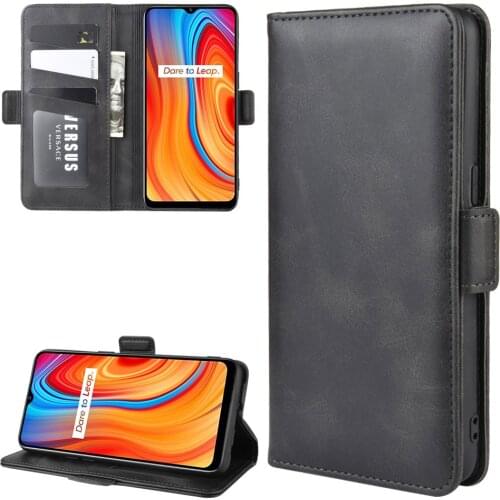 Case For Realme C3 Leather Wallet Flip Cover Vintage Magnet Phone Case For Realme 5 Coque
