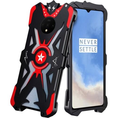 For Oneplus 7T Original ZIMON Shockproof Heavy Duty Armor Metal Aluminum Phone Case For Oneplus 7t One Plus 7t Case