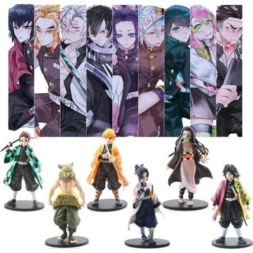 6pcs/set Anime Demon Slayer Kimetsu No Yaiba Figure Q Posket Kamado Tanjirou Kamado Nezuko Agatsuma Figure Toys