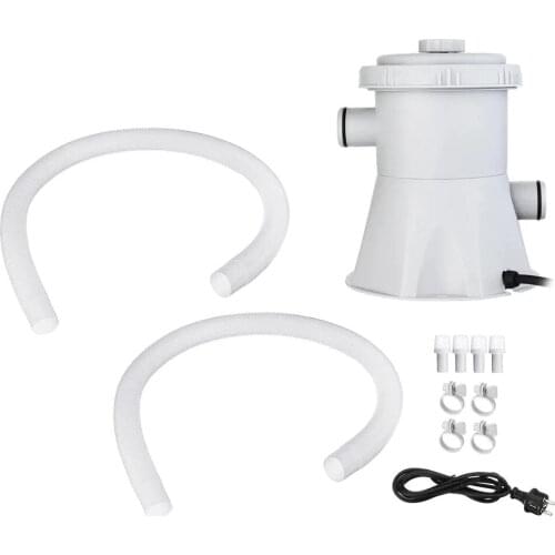 110V 330 GPH Swimming Pool Filter Pump for 100-350GAL Pools+2Pcs Filter Swimming Pool Pump Filter Kit Paddling Pool Pump US Plug