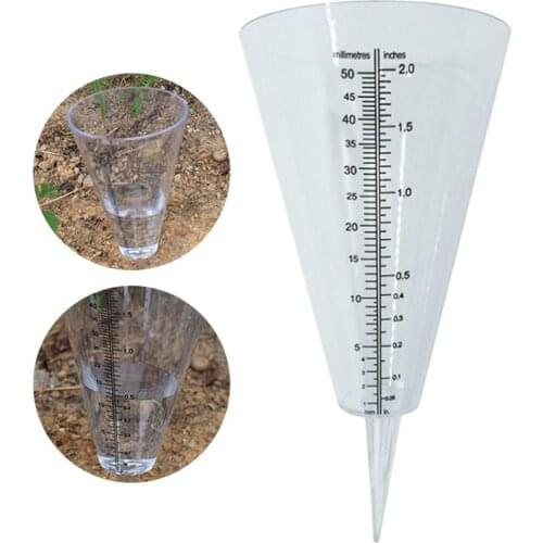 Cone Rain Gauge Measurement Ground Spike Precipitation Garden Conical Rain Gauge For Outdoor Yard Rainfall Measuring Tools