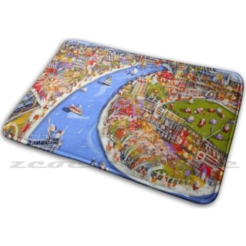 The Weekend Escape Carpet Water Absorb Non-Slip Door Mat The Weeknd Escape Blue Brisbane Soccer Football Sailing Boating