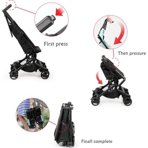 Lightweight Baby Stroller Portable Foldable Baby Travel Pram Baby Carriage Newborn Four Wheel Trolley Can Lie Flat Baby Luxury