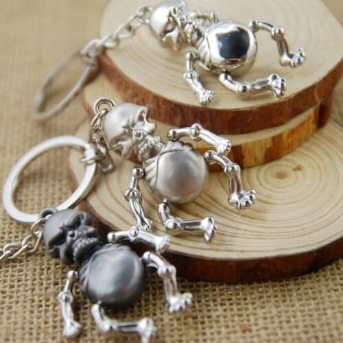 Fashion skeleton keychain key ring llaveros hombre innovative key holder chaveiro portachiavi free shipping