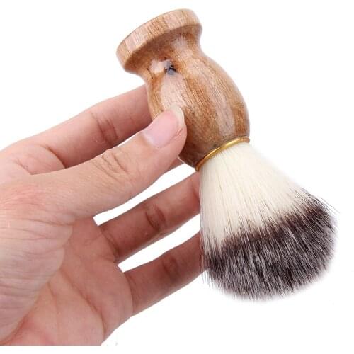 Men Shaving Beard Brush Badger Hair Shave Wooden Handle Facial Cleaning Appliance High Quality Pro Salon Tool Safety Razor Brush