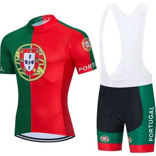 2022 New i2022 Team Portugal Cycling Jersey 9D Gel Set MTB Bicycle Clothing Bike Clothes Wear Ropa Ciclismo Mens Short Maillot