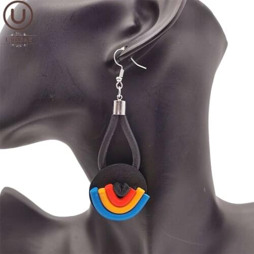 UKEBAY New Multicolor Drop Earrings Designer Handmade Luxury Jewelry Bright Statement Earrings For Women Party Boho Accessories