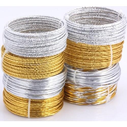Olingart 5M/lot 2.0mm Aluminum wire Pattern Gold/silver soft craft versatile bendable metal DIY Jewelry Handicraft making