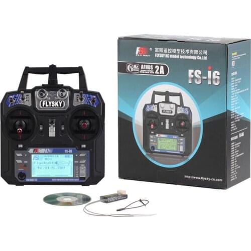 Wholesale Fly Sky FS-i6 2.4G 6CH AFHDS RC Transmitter With FS-iA6 FS-iA6B Receiver for Airplane Heli UAV Multicopter Drone