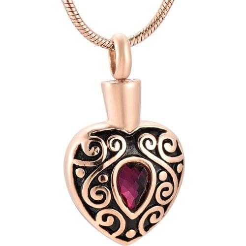 Rose Golden Color Memorial Jewelry Pet Dog CAT ashes Container Hold Ashes Keepsake Pendant Cremation Jewelry Newest Design