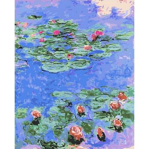 PhotoCustom Flowers Scenery Oil Painting By Numbers Kits Frameless Paint By Numbers 40x50cm Digital DIY Pictures On Canvas Decor