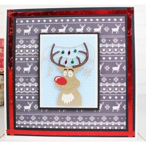 Christmas Cuties Elk Metal Cutting Dies Stencil for DIY Scrapbooking Photo Album Embossing Paper Cards Making Decorative Crafts