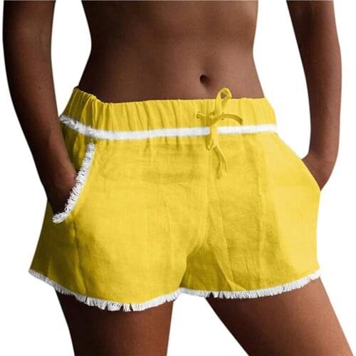 Sexy Shorts for Women Summer Plus Size Shorts Drawstring Women Bottoms Streetwear Woman Solid Casual Black Shorts White
