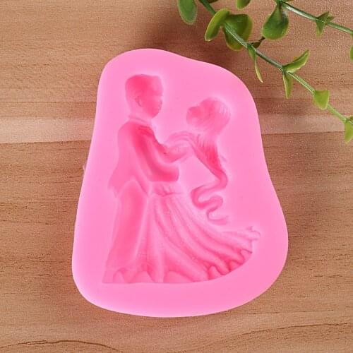 Dancing Angels Wedding Soap Silicone Mold Couple lovers Kiss Chocolate Cake Cake Decoration Silicone Seifenformen