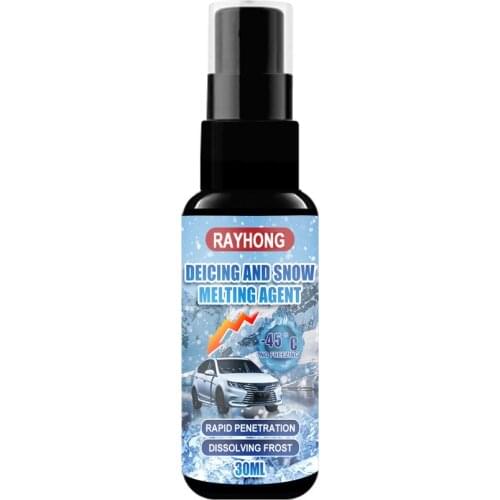 30ml Car Window Windshield Car Ice Snow Remover Agent Deicer Cone Deicing Shovel Tool Removal Glass Ice Scraper Cleaner Spray