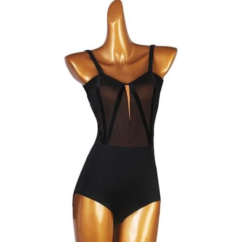 2020 new latin dance tops jumpsuit sexy suspenders standard backless modern dance tops yoga clothes gym suits