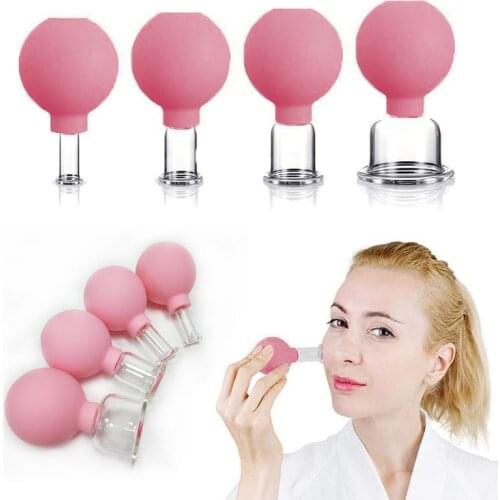 Rubber Vacuum Cupping Glasses Massage Body Cups Face Skin Lifting Body Facial Cups Anti Cellulite Chineses Cupping Therapy Tool