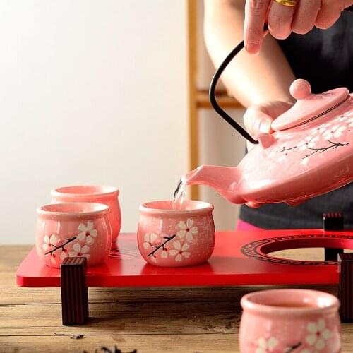 Japanese tea set hand-painted ceramic pot cup household living room large-sized teapot teacup gift wedding ceremony gift