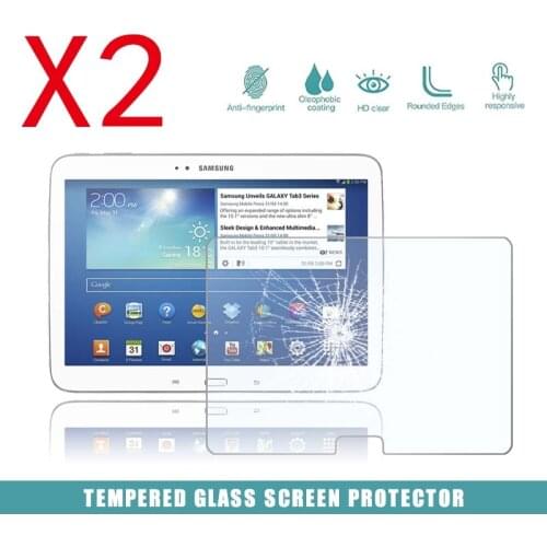 2Pcs Tablet Tempered Glass Screen Protector Cover For Samsung Galaxy Tab 3 10.1 p5200 GT-P5210 Full Coverage Screen