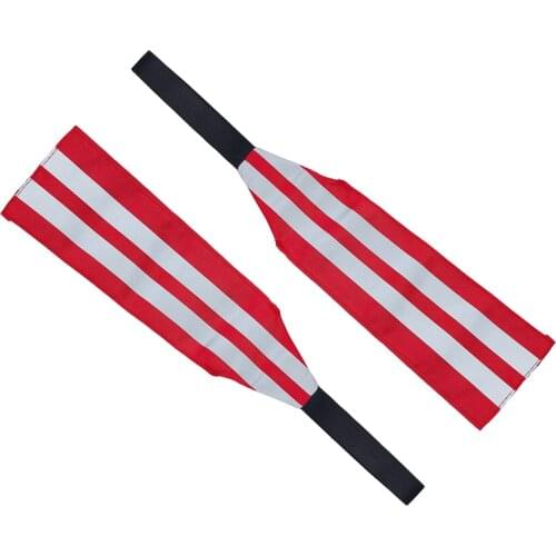 2Pcs Durable Tow Safety Flag Car Roof Kayak Trailer Warning Strap Sign Caution