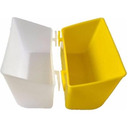5pcs/lot high quality pigeon birds pet cat dog beveled suspended feeder pigeon feeder white and yellow