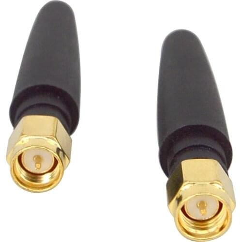 2pcs WiFi Antenna 2.4 GHz 2dBi 802.11b/g Aerial SMA Male Wireless Router
