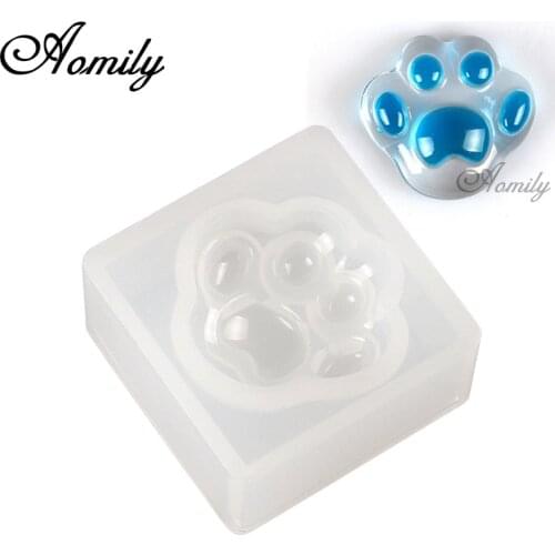 Aomily 3D Dog Paw Fondant Silicone Mold Candle Sugar Craft Tool Chocolate Cake Mould Kitchen DIY Baking Gift Decorating Tools