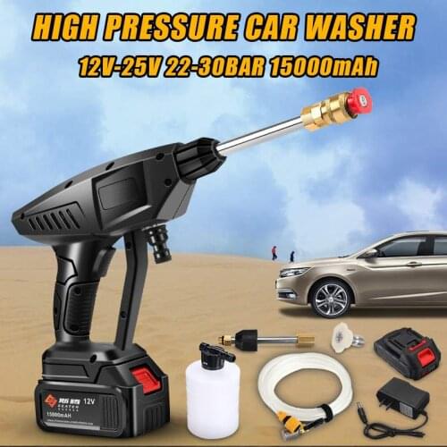15000mAh 30BAR Wireless Car Washer High Pressure Car Wash Water Gun Portable High Pressure Washer Foam for Makita 18V Battery