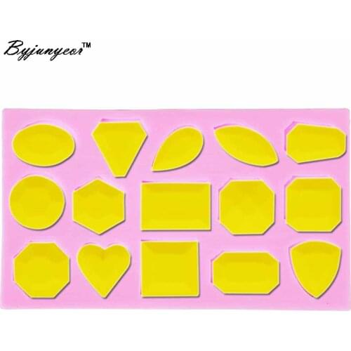 Byjunyeor Diamonds UV Resin Silicone Mold Fondant Chocolate Candy Lollipop Crystal Epoxy Soft Clay Bake Toolm931