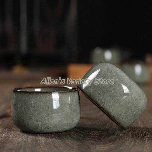 Top quality High grade Teaware kungfu Teasets Chinese Longquan Celadon Teacup Pottery China Porcelain coffee cup ceramic cups