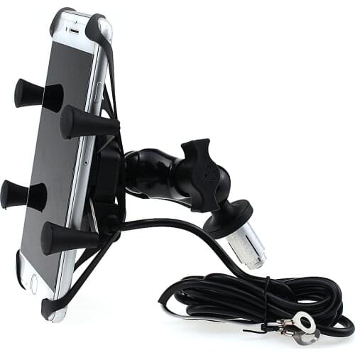 Phone Holder USB Charger for SUZUKI GSXR600 GSXR750 GSXR1000 HAYABUSA GSXR 600/750/1000 Motorcycle GPS Navigation Bracket