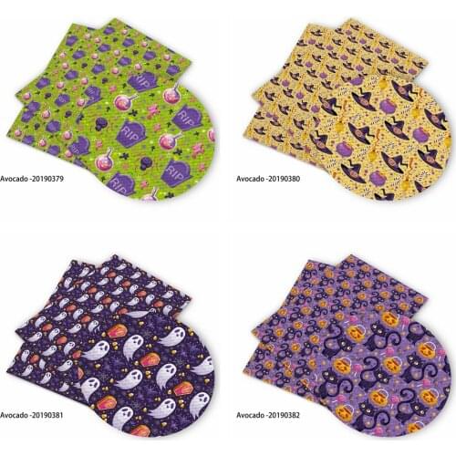 Huangtao Diy 50X150cm Halloween Printing Cartoon Character Pattern Double Brush Poly Fabric By Yard 100% Polyester Fabric