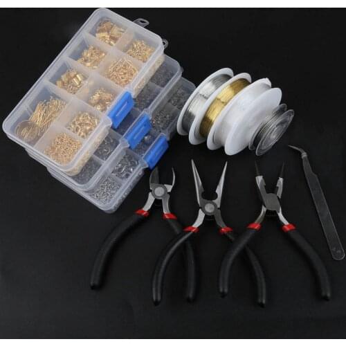 Combination Jewelry Tool Suite DIY Jewelry Findings Making Box Beads Kit For Necklace Earrings Handmade Material Accessories