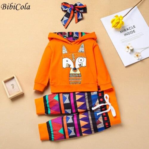 New Baby Cartoon Clothing Sets Cotton Sport Suit For girls Clothes Spring Costumes Kids Clothes 3pcs Set Autumn Sportswear Fall