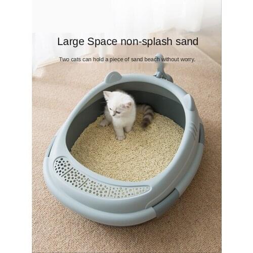 Litter Box Semi-Closed Super Large Anti-Splash Deodorant Cat Toilet Kittens Cat Litter Box Small Size Litter Box Cat Supplies