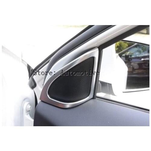Stainless Car Door Speaker Edge Cover Trim For Benz GLA X156 2014 -2015 2pcs