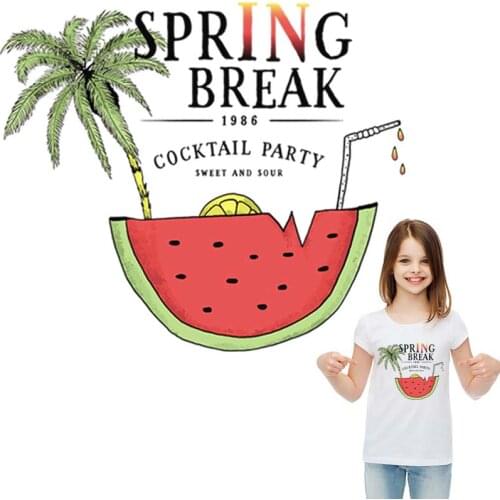 Summer Applications For Clothes Watermelon Thermal Sticker A-Level Washable 2020 New T-Shirt Diy Decoration Parches Ropa Iron On