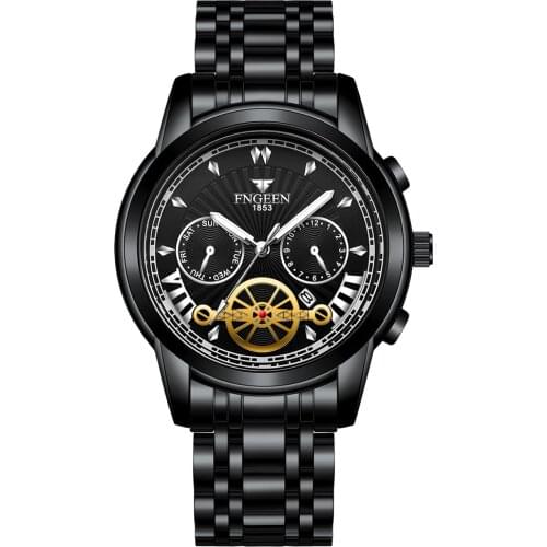 Fashion Business Watch Relogio Masculino Luxury Brand Mens Watch Quartz Wristwatch Sports Calendar Male Clock Stainless Steel