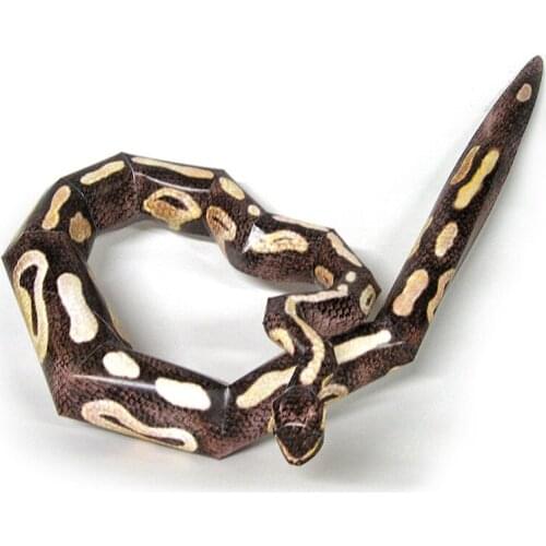 Ball Python Snake Paper Model Realistic Animal Mini Card 3D Papercraft DIY Kids Adult Handmade Construction Craft Toys WE-048