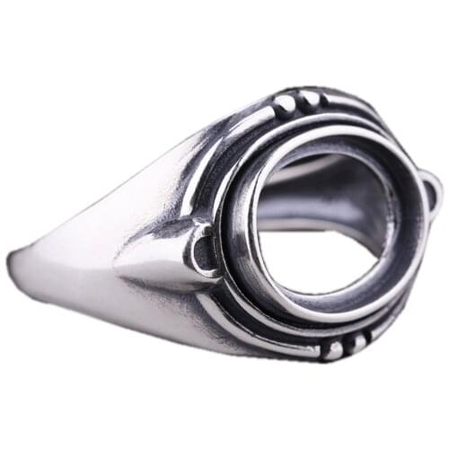 Fine Silver 925 Sterling Silver 9x11mm Oval Cabochon Amber Opal Garnet Semi Mount Engagement Wedding Ring Fine Jewelry Setting