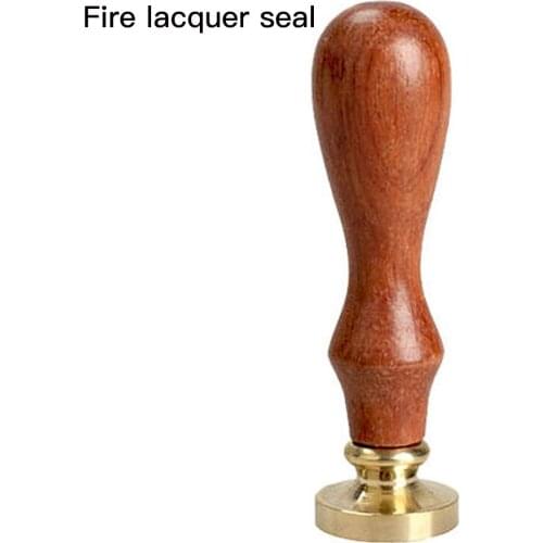 Fire lacquer seal fancy letters A-Z retro wax seal fire lacquer seal head pattern wooden seal handle detachable handicrafts