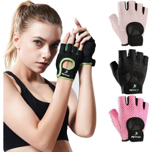 Cycling Gloves Gym Fitness Gloves Power Weightlifting Sports Half Finger Hand Gloves Outdoor Sports Silicone Non-slip Protection