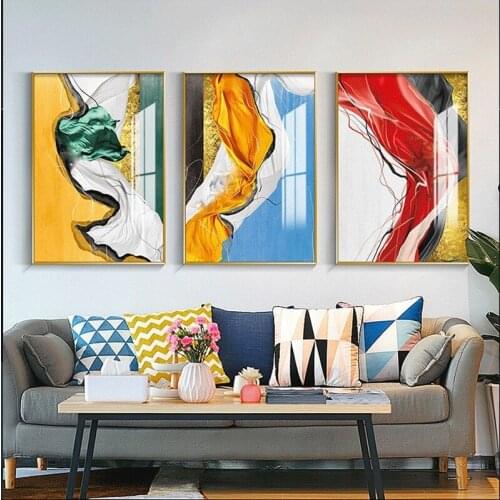North Europe Abstract Color canvas painting poster and print the unique decorative wall art picture of living room and bedroom