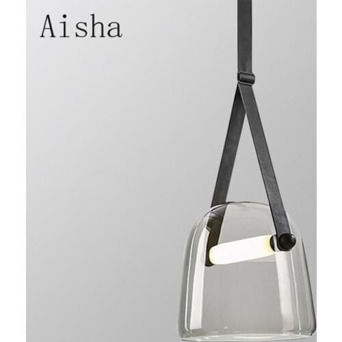 Modern Glass Pendant Lights Fixture Luminaire Smoky Kitchen Dining Room Hanging Lamps Shop Suspension Lighting Home Decoration