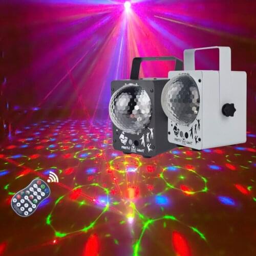 F&G RGB LED Crystal Disco Magic Ball With 60 Patterns RG Laser Projector DJ Party Holiday Bar Christmas Stage Lighting Effect