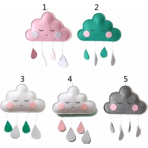 Home Decoration Nordic Childrens Tent Decoration Cloud Felt Raindrop Pendant Kids Room Wedding Decor Smiles Photography G99C