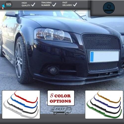 For audı a3 s3 front lip universal spoiler lip bumper 3 piece free fast shipping designed full harmony body kit design