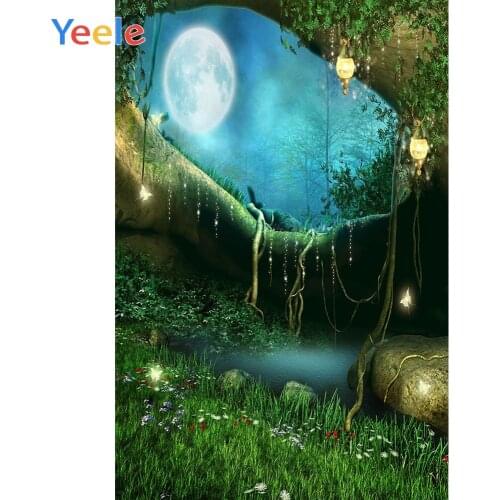 Yeele Forest Moon Grass Stone Princess Dreamy Photography Backdrop Baby Birthday Party Photographic Background For Photo Studio